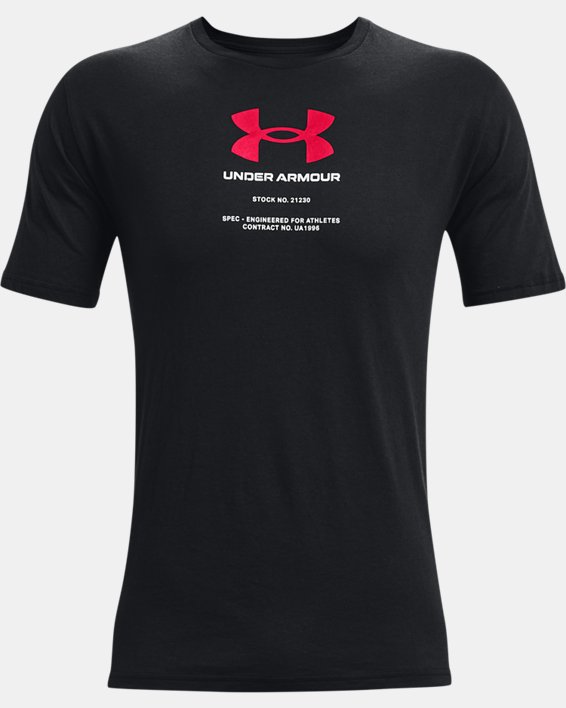 Men's UA Engineered Short Sleeve, Black, pdpMainDesktop image number 4